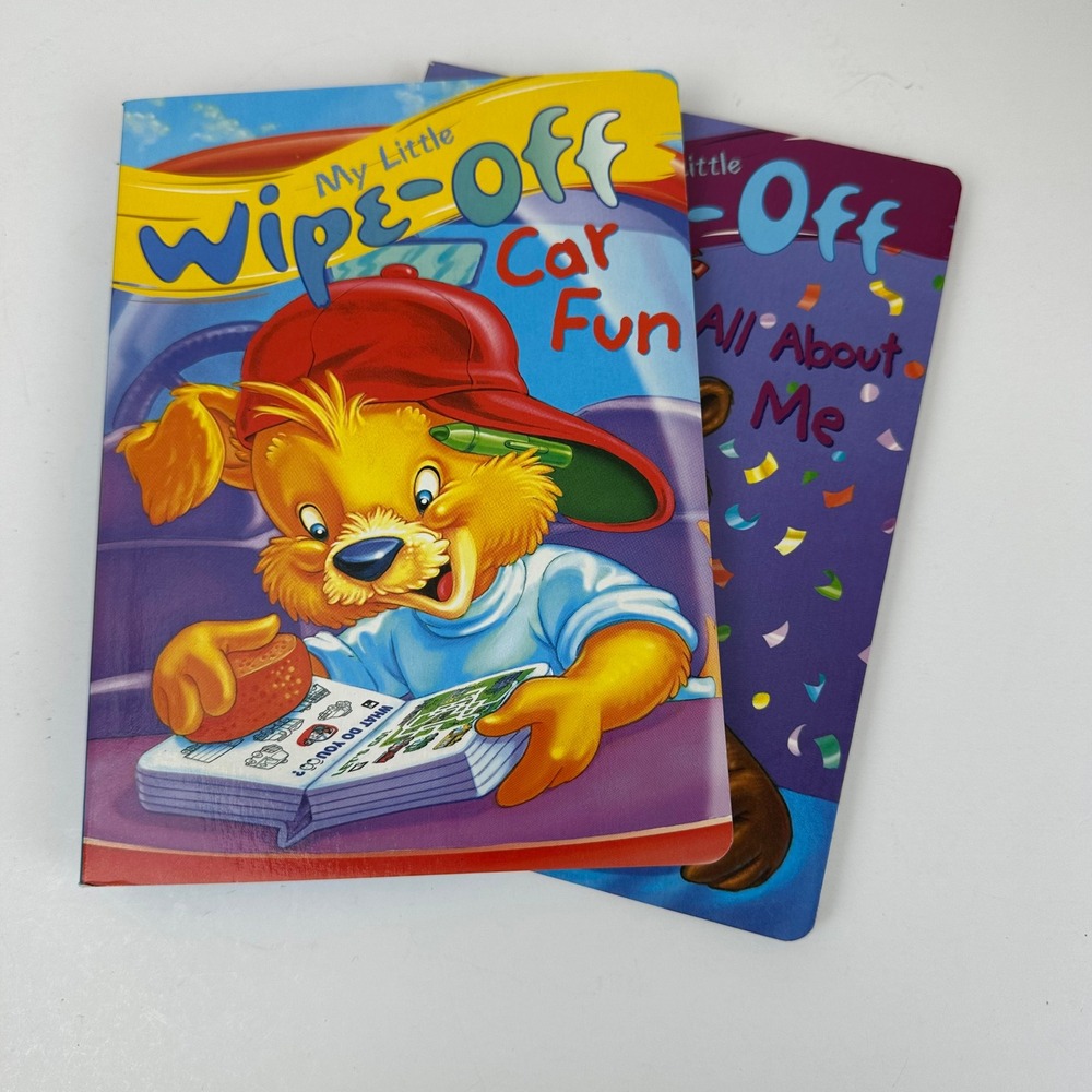 Learning Horizons Wipe-Off Activity Books Car Fun All About Me Lot 2 Preschool